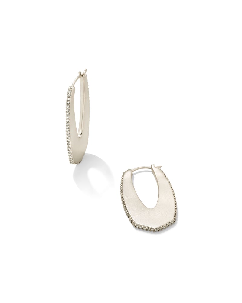 Adeline Hoop Earrings in Silver image number 2